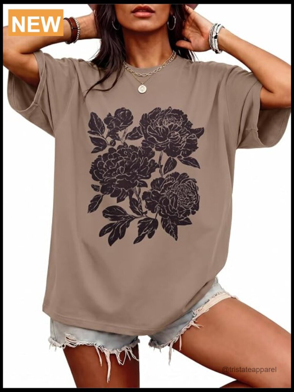 Oversized Graphic Tee Short Sleeve Casual Loose Top Summer BLM